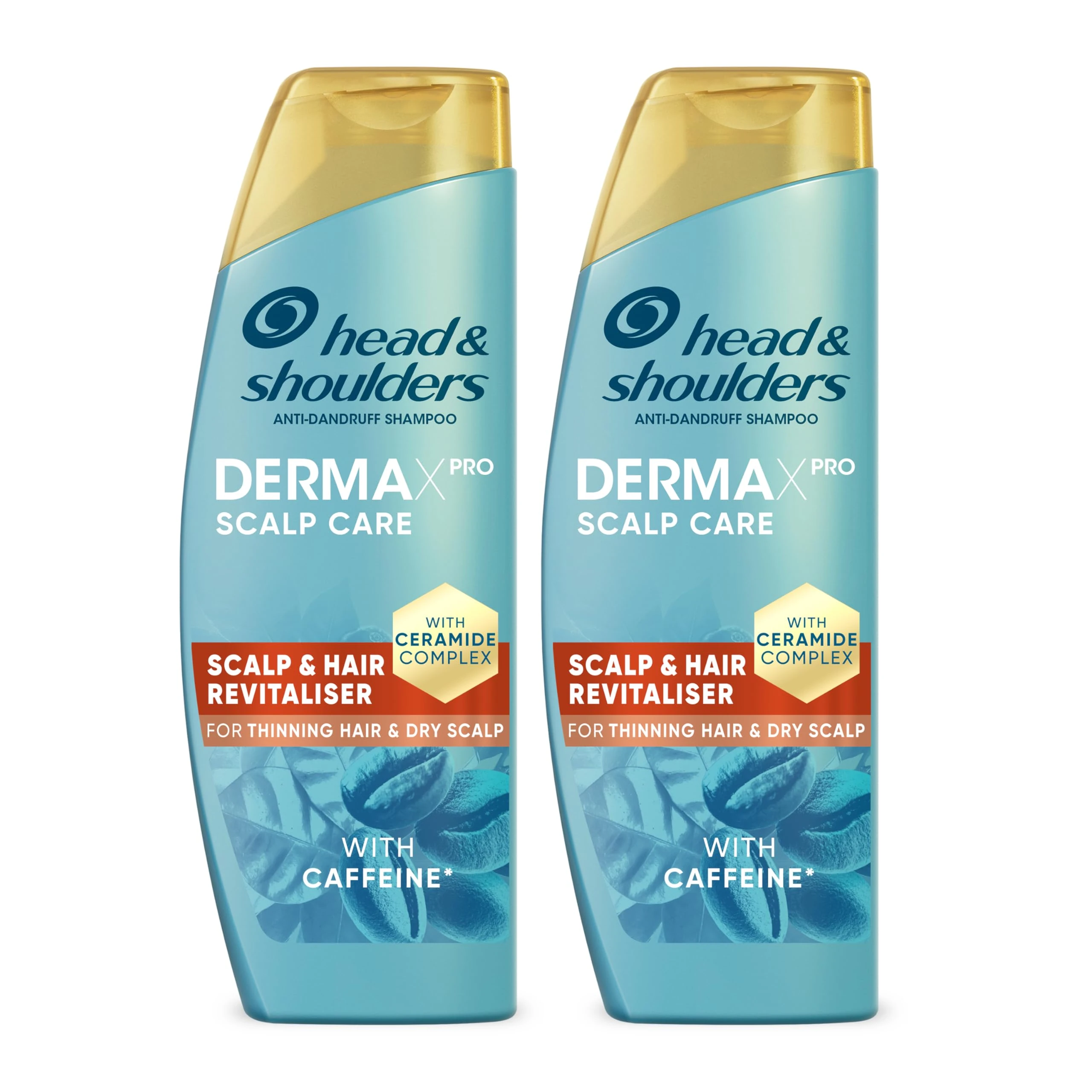 Head & Shoulders Anti-dandruff Shampoo, DermaXPRO | Helps Support Hair Growth | Vitamin E, Niacinamide & Active Aloe | Revitalises Scalp | For Dry Scalp and Thinning Hair | 300ml (Pack of 2)