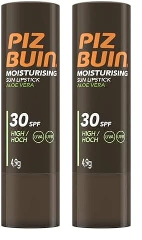 Piz Buin Moisturising Sun Lipstick SPF 30, 4.9g (Pack of 2)
