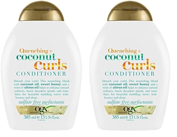 OGX Coconut Conditioner for Curly Hair 385 ml (Pack of 2)