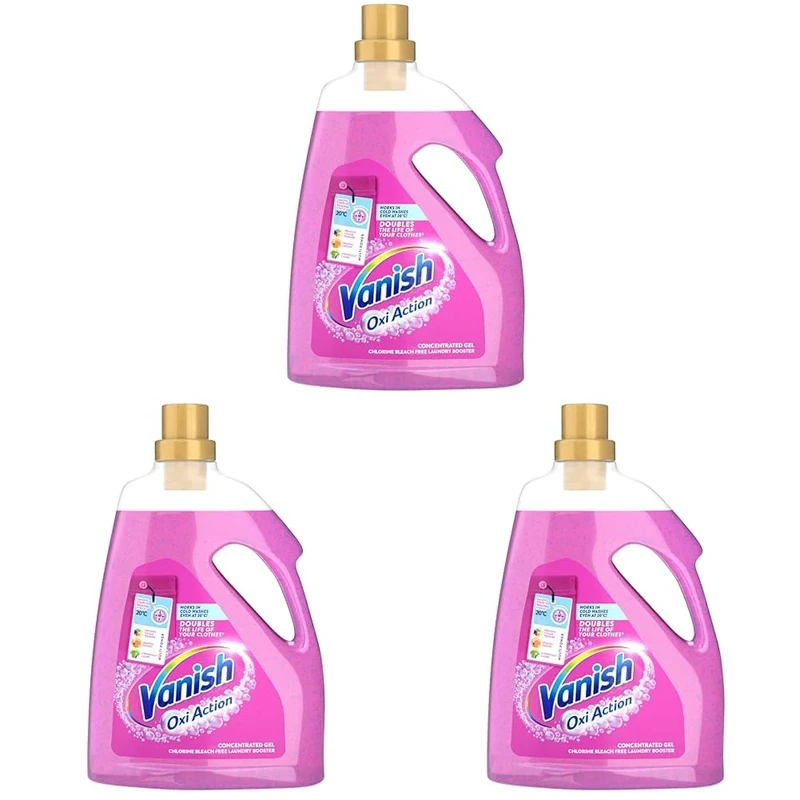 Vanish Gold Oxi Action Gel Fabric Stain Remover, 2250 ml (Pack of 3)