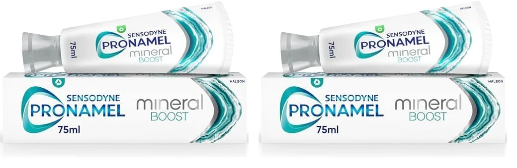 Sensodyne Pronamel Mineral Boost Enamel Care Toothpaste for Sensitive Teeth, Cavity Protection, Refreshing Peppermint, 75ml (Pack of 2)