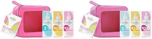 Simple Skin Kind Booster Serum Gift Set with a small travel beauty bag skin care products for her 3 piece (Pack of 2)