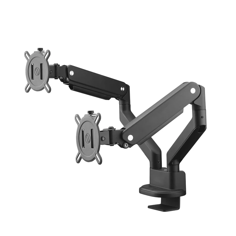One For All Universal Dual Monitor Arm for 13-35 Inch Screens - VESA 75/100mm - Heigh adjustment -Tilt (90°), Swivel (180°) and Rotate (360°) - Max weight - 10 kg per screen - Black (DM4210)