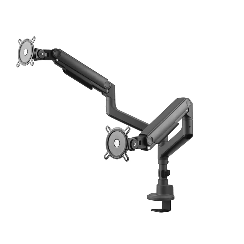One For All Universal Heavy Duty Dual Monitor Arm for 17-50 Inch Screens - VESA 75/300mm - Heigh adjustment -Tilt (70°), Swivel (180°) and Rotate (360°) - Max weight-20 kg per screen-Black (DM5210)