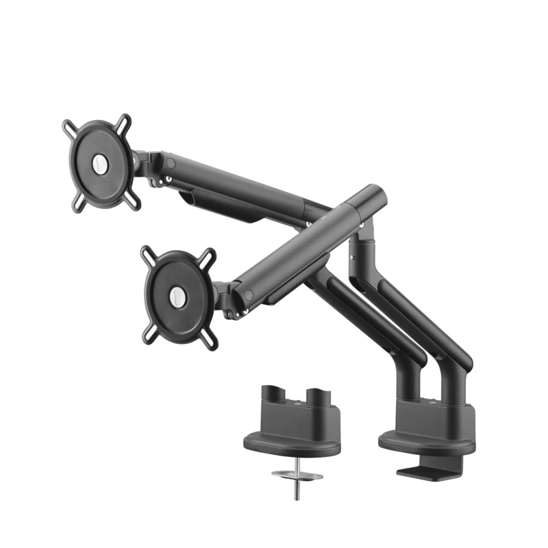 One For All Universal Dual Monitor Arm for 13-35 Inch Screens - VESA 75/100mm - Heigh adjustment -Tilt (80°), Swivel (180°) and Rotate (360°) - Max weight - 9 kg per screen - Black (DM7210)