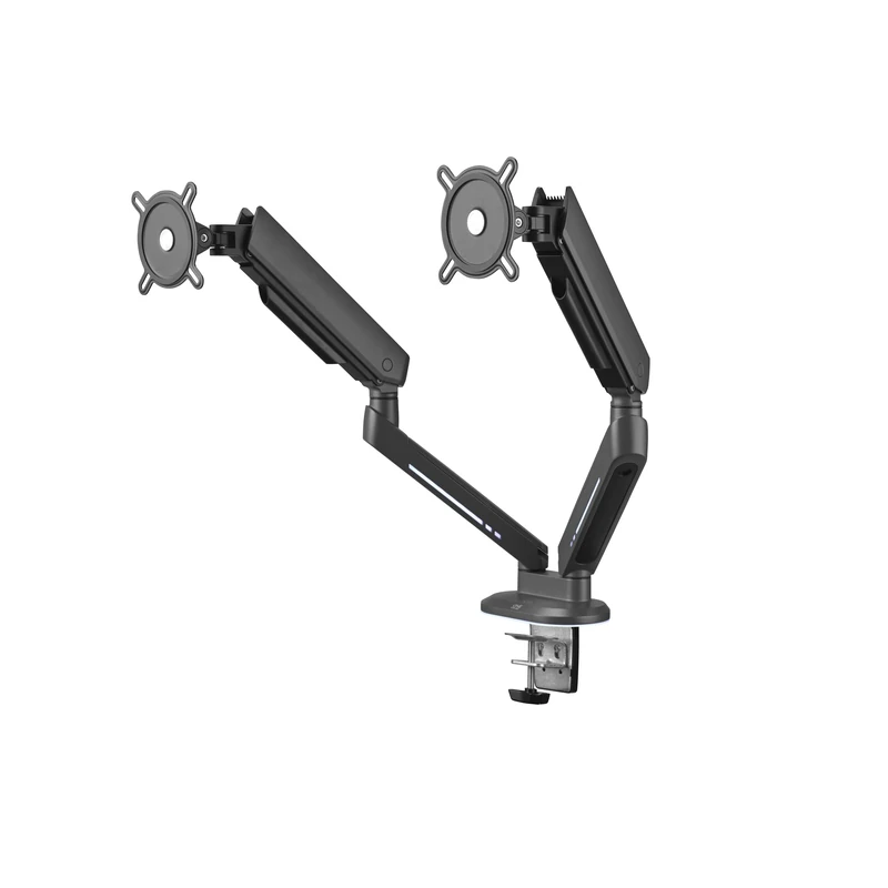 One For All Universal Gaming Dual Monitor Arm for 21-45 Inch Screens - VESA 75/100mm - Heigh adjustment -Tilt (80°), Swivel (180°) and Rotate (360°) - Max weight - 14 kg per screen - Black (DM8210)