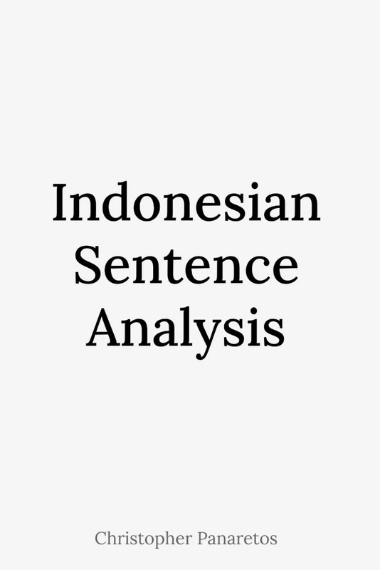 Indonesian Sentence Analysis (Languages)