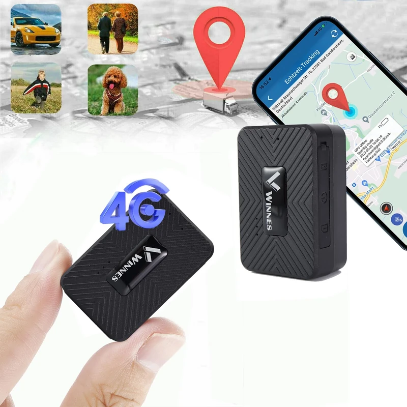 4G GPS Tracker1500mAh Rechargeable Magnetic Mini Car Tracker Real Time Tracking and APP Alarm Notifications Micro GPS Tracking Device for Vehicles, Kids, Elderly, Wallet, Pet