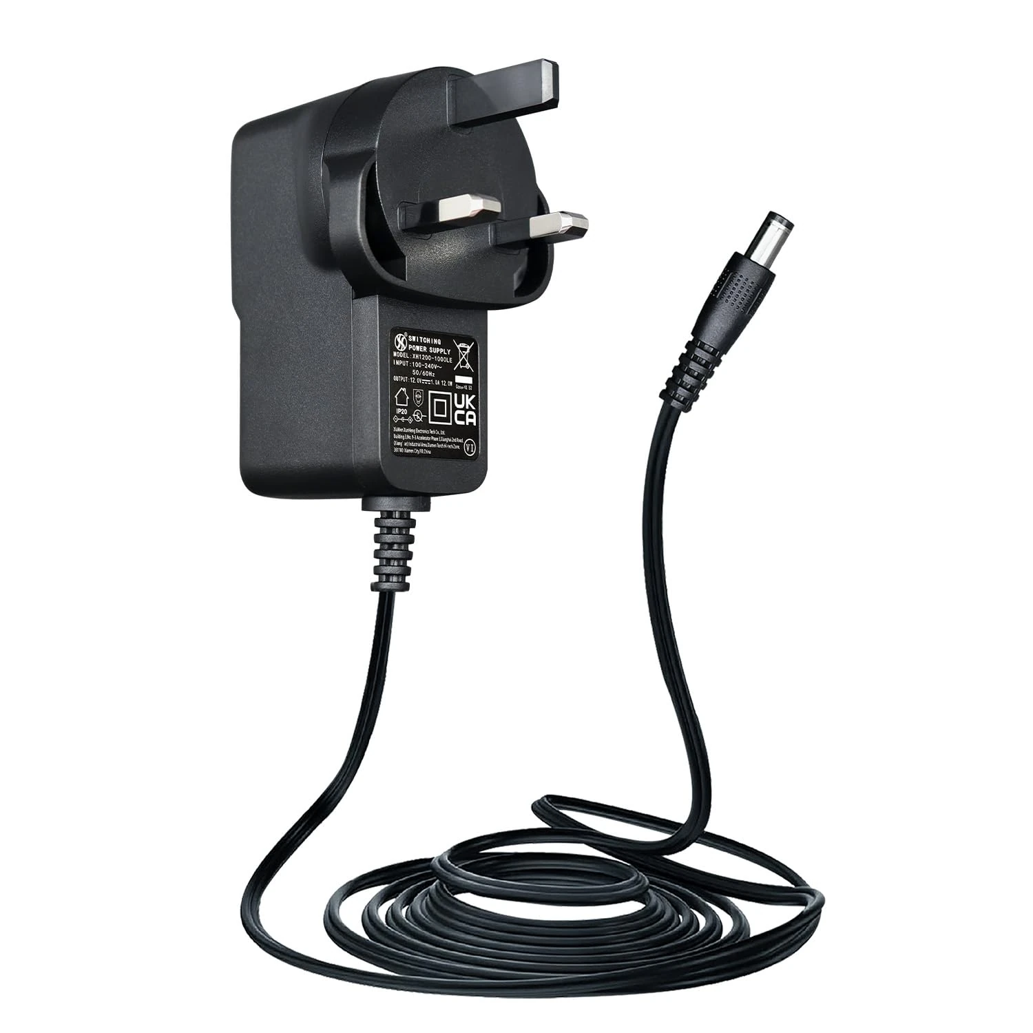 ANLINK 12V 1A/1000mA 3M Extra Long Power Supply Adapter, AC 100-240V to DC 12V 1A 12W Switching Adapter 5.5x2.1mm Wall Plug for LED Strip Lights,Surveillance Cameras,Router and More,UKCA Certified