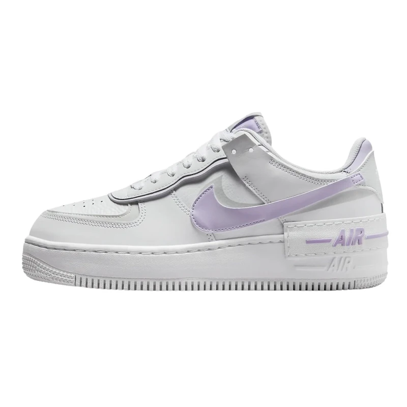 NIKE FN6335-102 Air Force 1 Shadow Women White/Lilac Bloom-Photon DUST-White UK 5