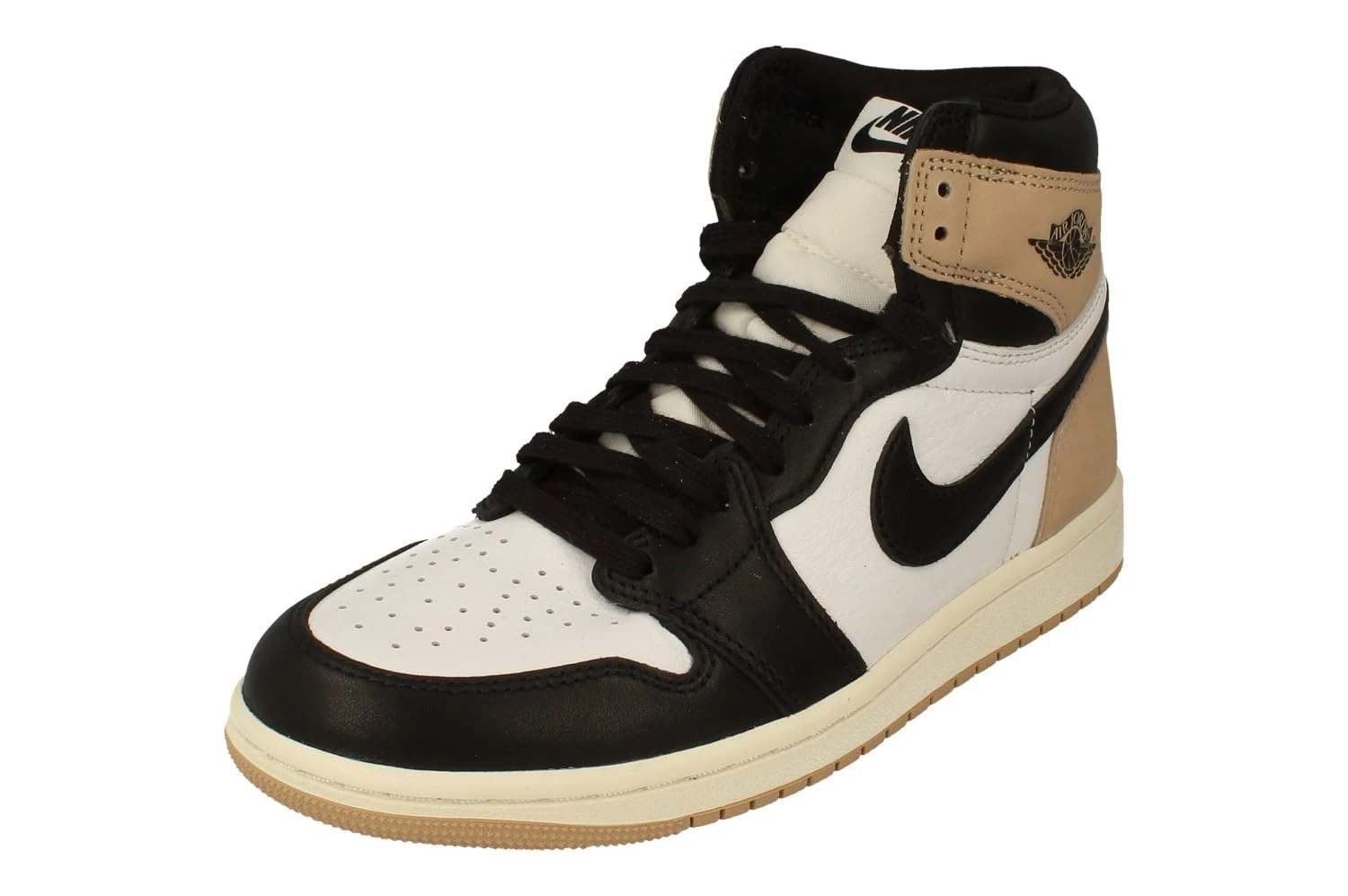NIKE Womens Air Jordan 1 Retro Hi OG Trainers FD2596 Sneakers Shoes (UK 5.5 US 8 EU 39, Black Legend mid Brown White 021)