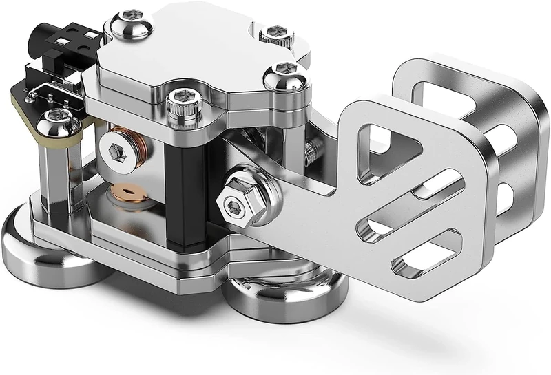 Mini CW Key Automatic Morse - Radio HAM Send Telegram Double Paddle Morse Code Key with Aluminum Body Three Neodymium Magnets Base (Stainless steel)