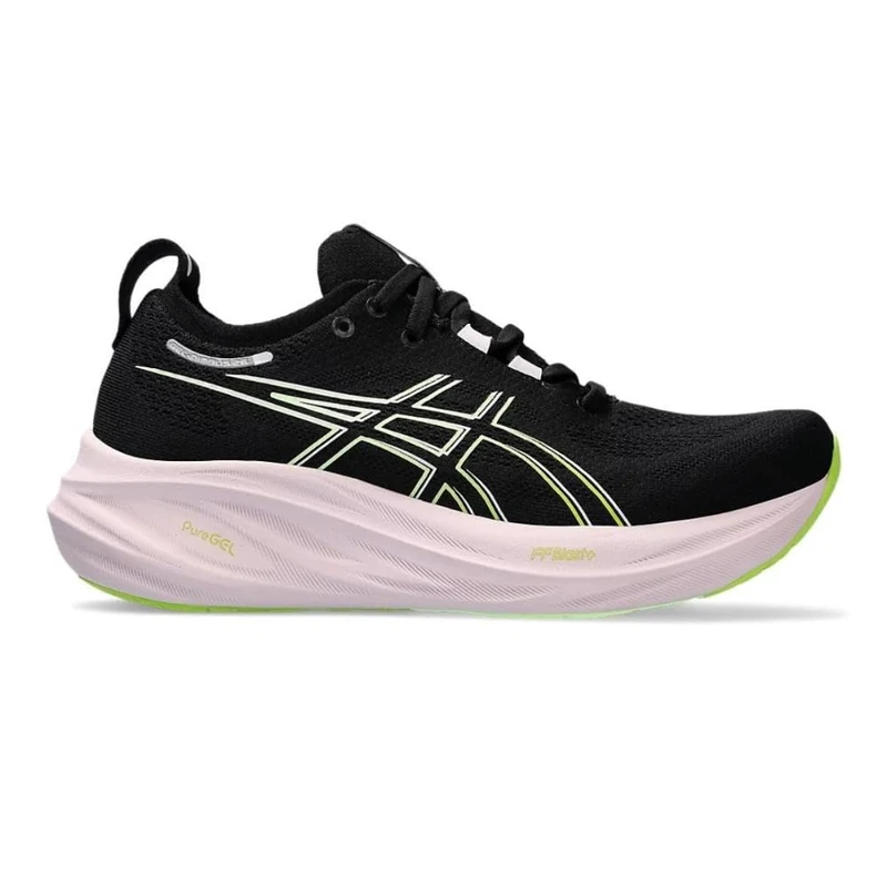 Asics 1012B601-004 Gel-Nimbus 26 Women Black/NEON Lime UK 4.5
