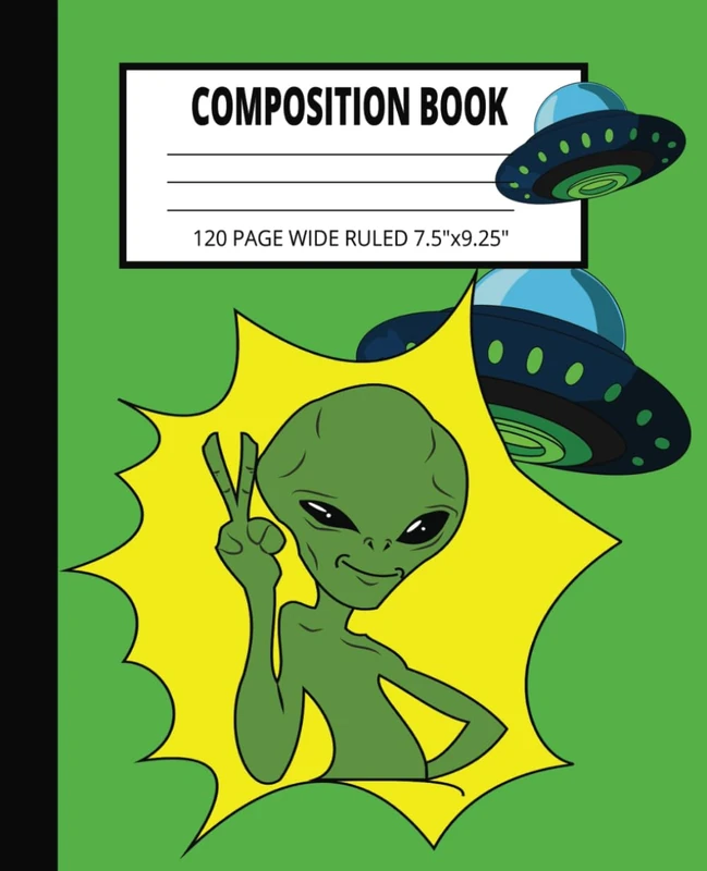 ALIEN & SHIPS COMPOSITION NOTEBOOK JOURNAL
