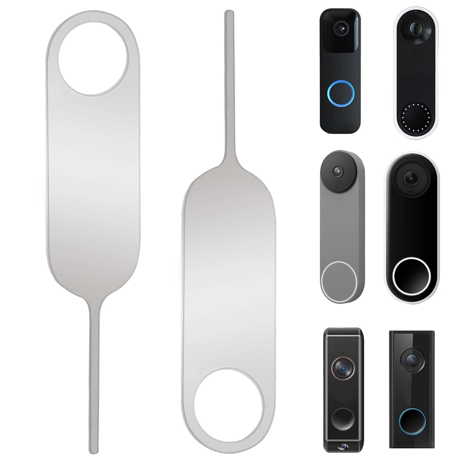 Abeillo 2Pcs Blink Doorbell Key Replacement Tool, Doorbell Opening Pin Tool Release Removal Pin Compatible with Arlo, Nest and Eufy Video Remove Blink Doorbell Mount and Battery Replacement