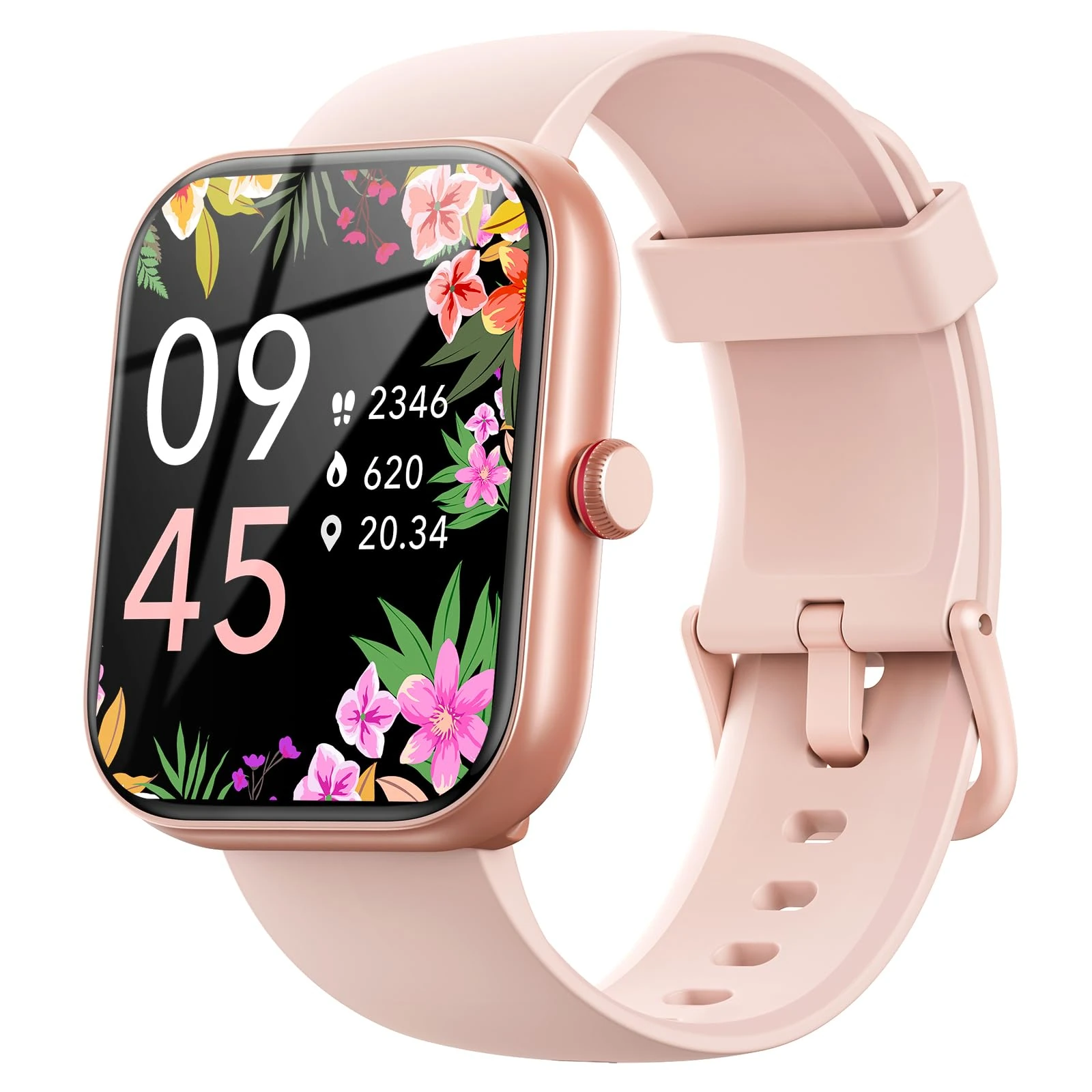 Smart Watch for Men Women - 1.91" Fitness Tracker [Bluetooth Call &Alexa Built-in & AI Voice] with Heart Rate Monitor, Step Counter, Sleep Monitor, Fitness Watch with 110+ Sports Modes & IP68 (Pink)