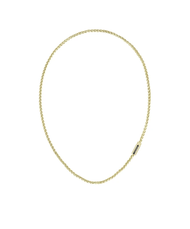 Lacoste Men's SPELT Collection Chain Necklace in Yellow Gold with a Charm - 2040341