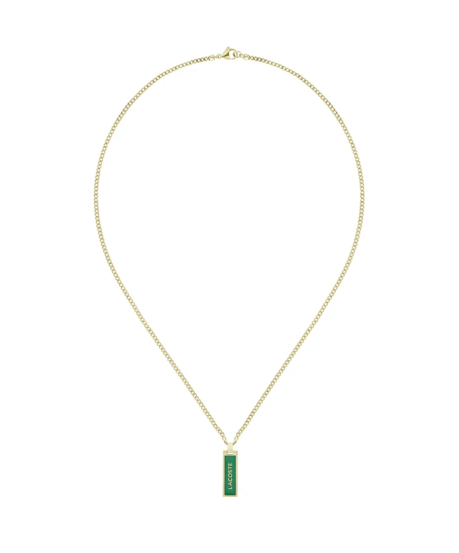 Lacoste Men's FENCE Collection Pendant Necklace in Yellow Gold - 2040325 - Image 1