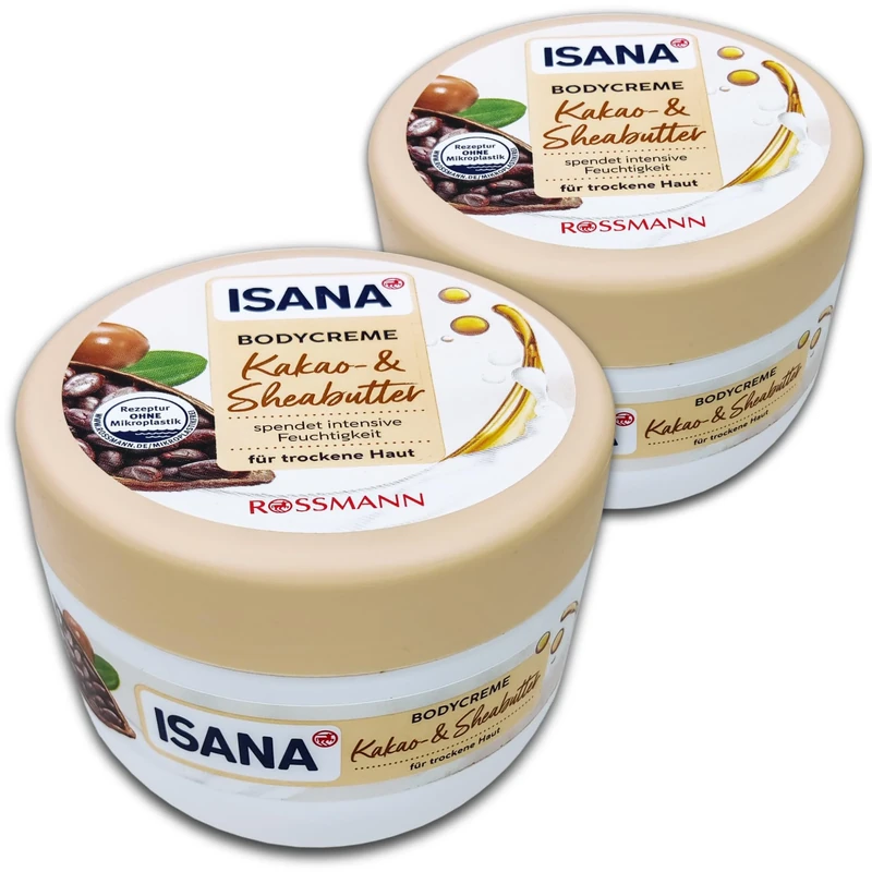 TOPDeal Isana Body Cream Cocoa & Shea Butter 2 x 500 ml Pack of 2 - Image 1