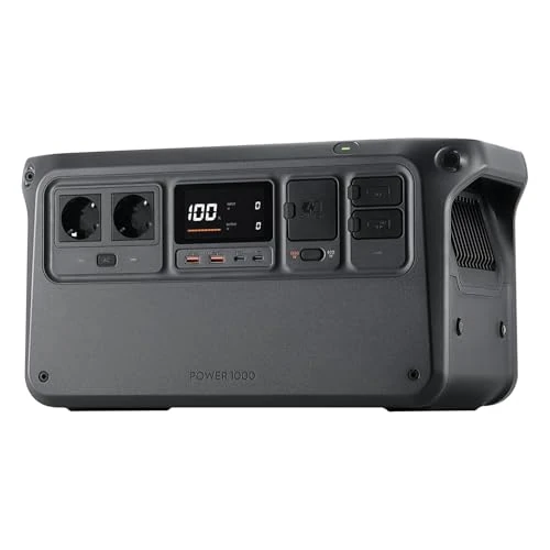 DJI Power Station, 1024 Wh LiFePO4 Battery, 2200 W Solar Generator, Emergency Power for Home, 4-in-1 Quick Charge, Ultra Quiet, Camping & Motorhomes, Off-Grid