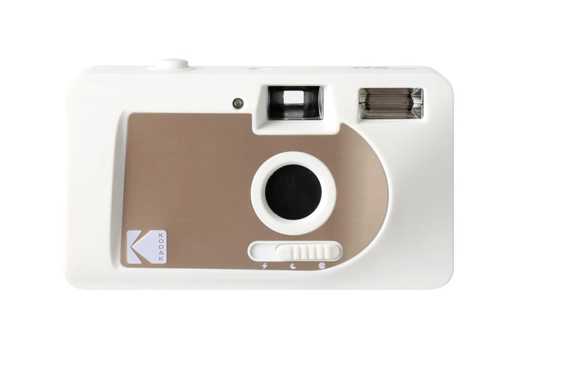 Kodak 490332 S-88 Motorized Film Camera, 1.4 inch (35 mm) Motorized Automatic Winding Function, White & Gold