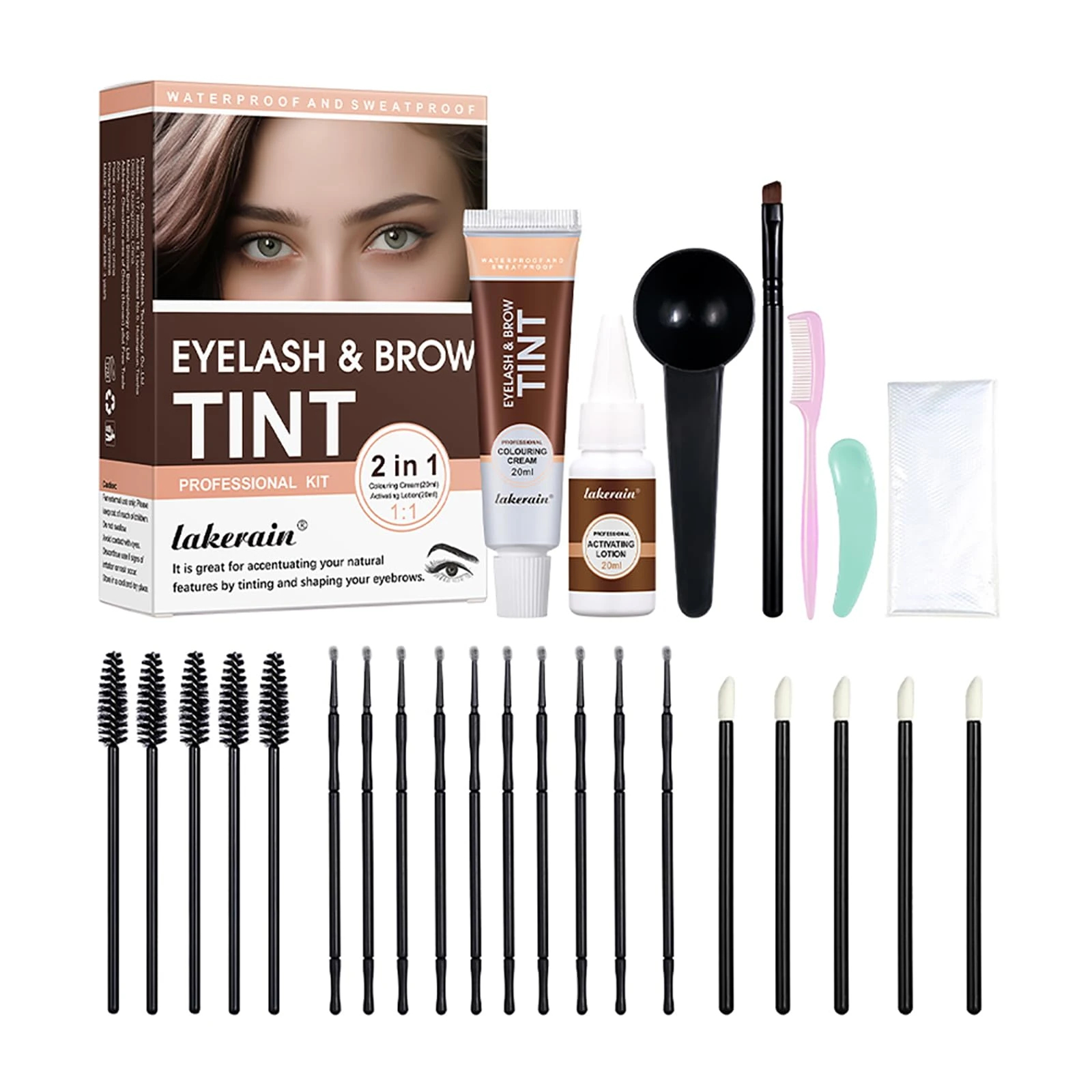 Eyebrow Lamination Kit,Professional Brow Lift Kit,DIY Eye Brow Lift Kit for Natural Trendy Shaping Brow,Thicker Brows, Easy to Use and Long Lasting Results (Chestnut)