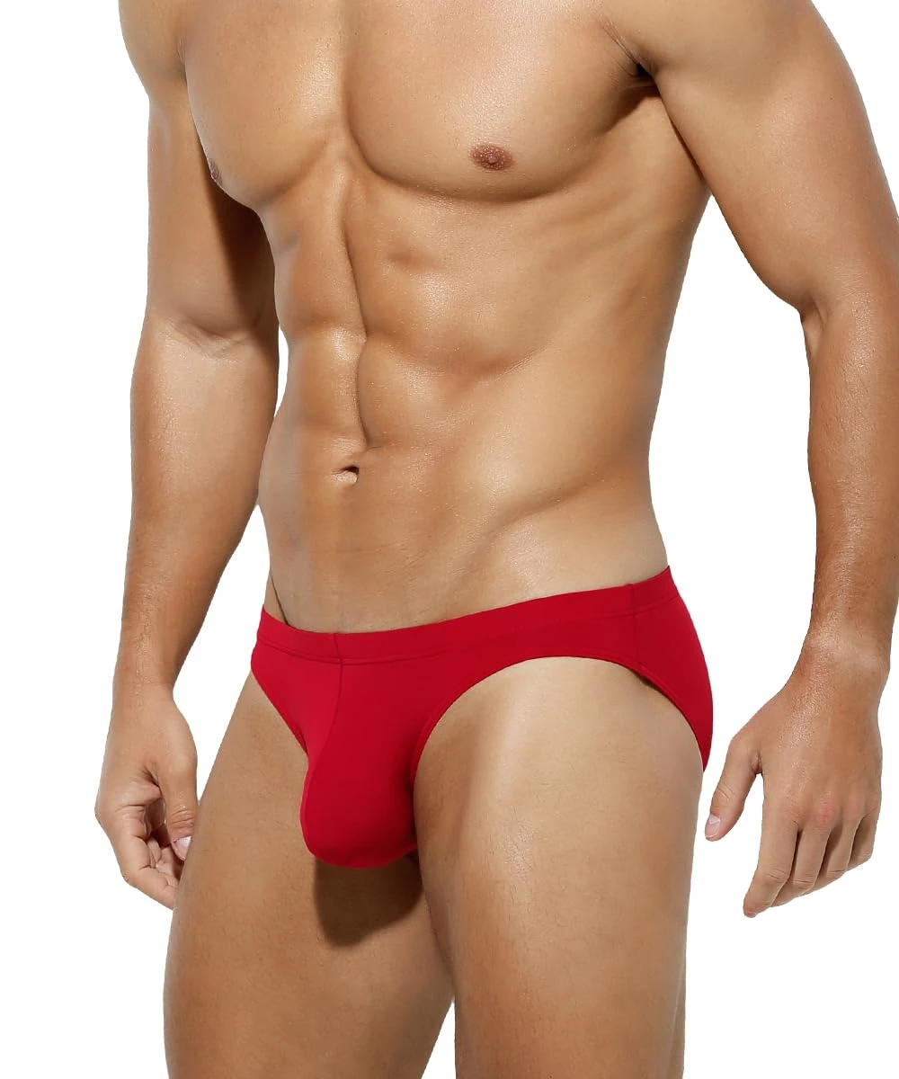 Mauro Kane Men's Briefs Underwear Soft Underpants Sexy Low Rise Panties Red XL