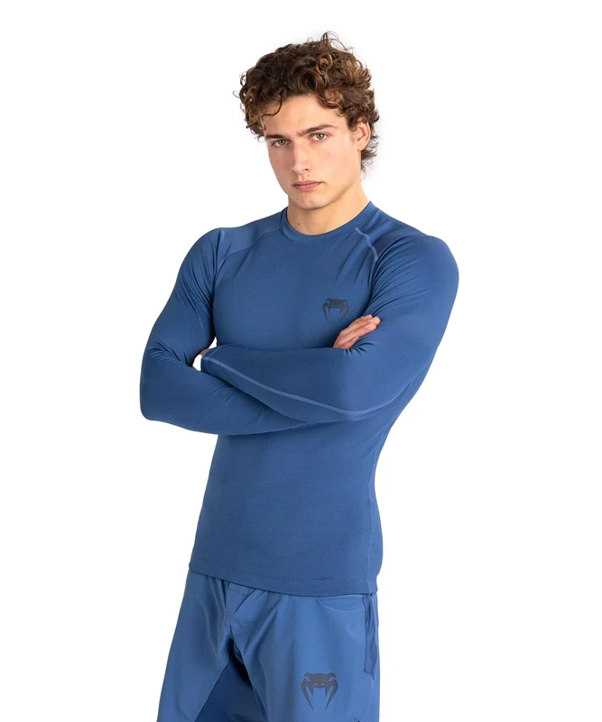 Venum, Contender Long Sleeve Rashguard, Men's, L, Blue