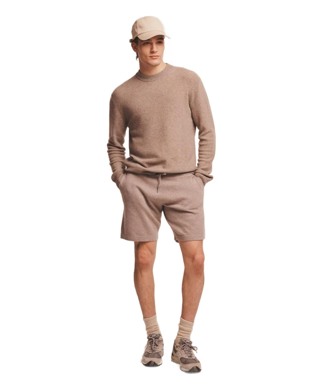 NAADAM Men's Cashmere Shorts, Timber, Small - Image 1