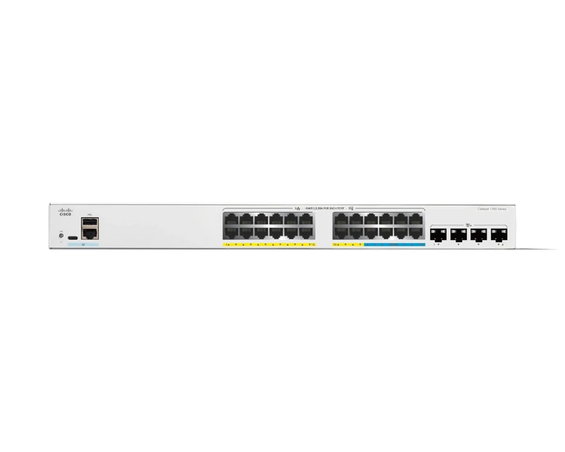Cisco Catalyst 1300-24MGP-4X Managed Switch, 16 Port GE, 8 Port 2.5GE, PoE, 4x10GE SFP+, Limited Lifetime Protection (C1300-24MGP-4X)