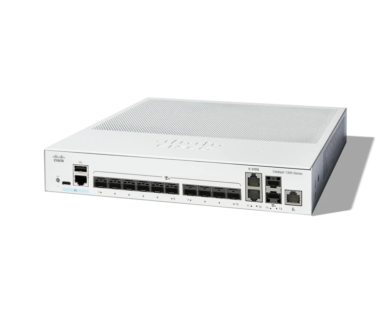 Cisco Catalyst 1300-12XS Managed Switch, 10 Port 10G SFP+, 2x10GE SFP+ Combo, Limited Lifetime Protection (C1300-12XS)