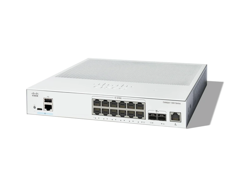 Cisco Catalyst 1300-12XT-2X Managed Switch, 12 Port 10G Copper, 2x10GE SFP+, Limited Lifetime Protection (C1300-12XT-2X)