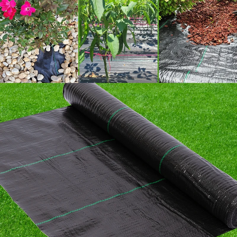 AGGAFA 110gsm (2M x 10M) 100% Virgin Material. Premium Heavy Duty Weed Barrier Fabric for Landscaping, Farming, Gardening and Agriculture. Durable Woven Weed Control Membrane.