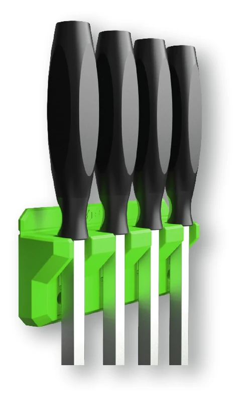 EZRED EZPB4-G Magnetic 4 Slot Pry Bar Holder with Mounting Holes Non-Marring TPEE Low Profile Design Organization - Image 1