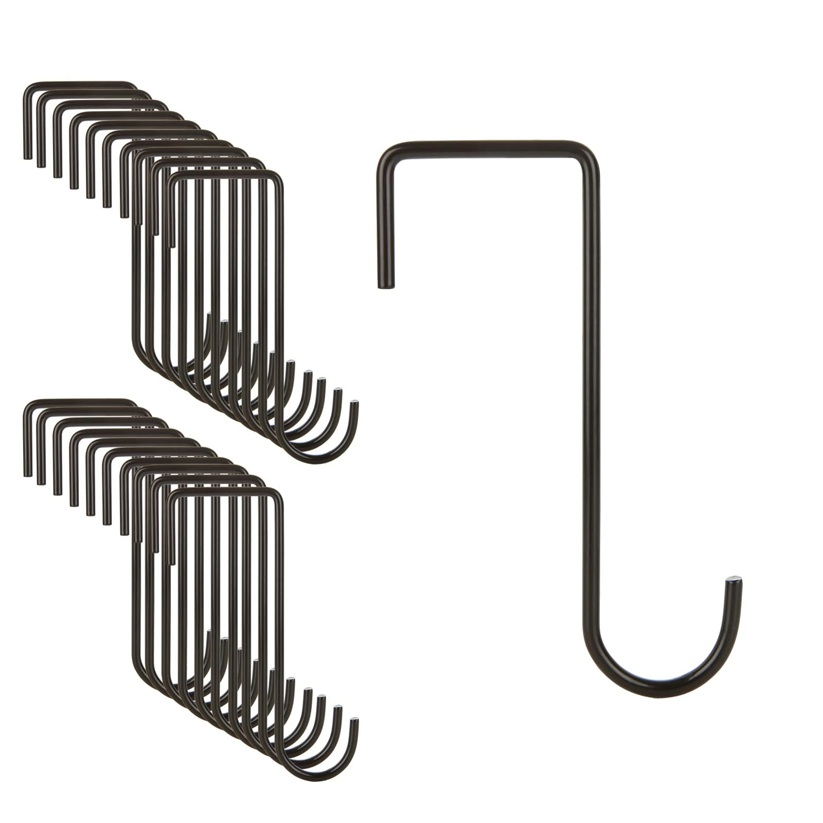 YOUNTHYE 20PCS Fence Hooks, 6 inch Heavy Duty Garden Hanging Brackets, Stainless Steel Over Fence Hooks for Indoor Outdoor Plant Hanging, Bird Feeders, Lights