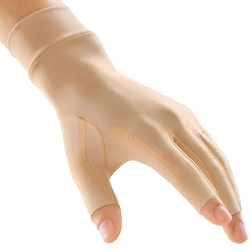 FREETOO Lycra-Faser Arthritis Gloves for Carpal Tunnel Pain Relief Skin Color S SIZE