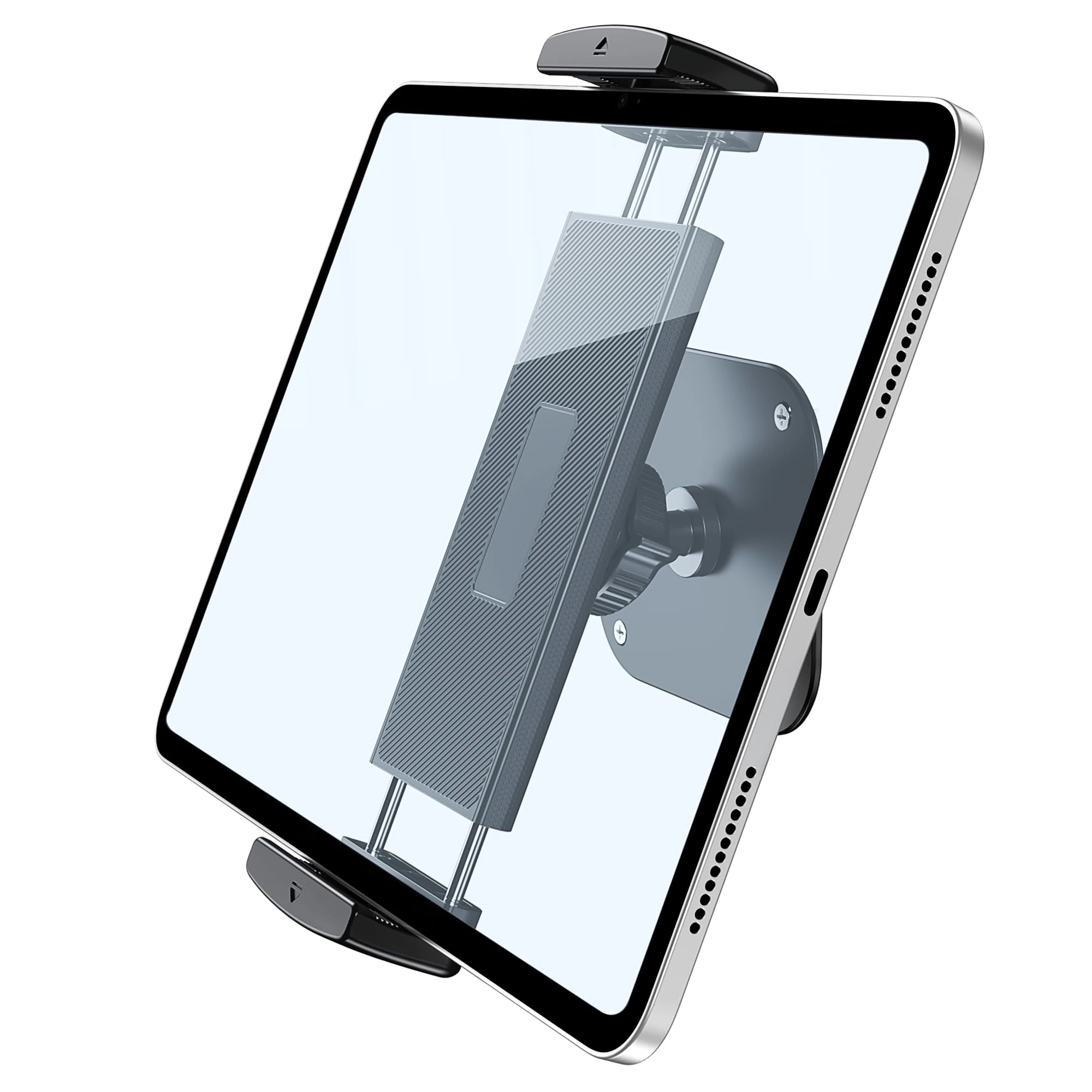 Lucrave Tablet Wall Mount, Aluminum iPad Wall Mount Holder, 360° Rotation Adjustable, Compatible with iPad Pro/Mini, Galaxy Tab, Surface Pro, Kindle, All 4.7-13" Tablets and Phones