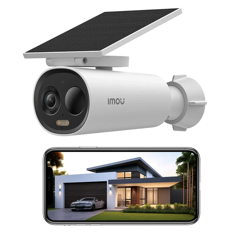 Imou Cell 3C All-In-One, 2K/3MP, Outdoor Pan & Tilt Smart Wi-Fi Rechargeable Battery Security Camera with Solar Panel - Image 1