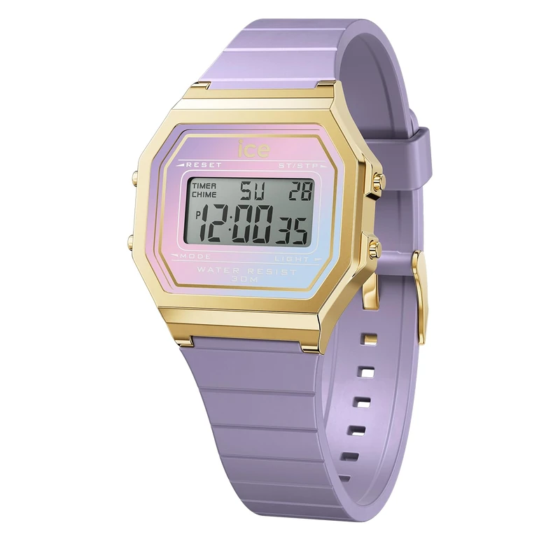 ICE-WATCH - ICE Digit Retro Purple Delight - Women's Wristwatch with Plastic Strap - 022721 (Small)