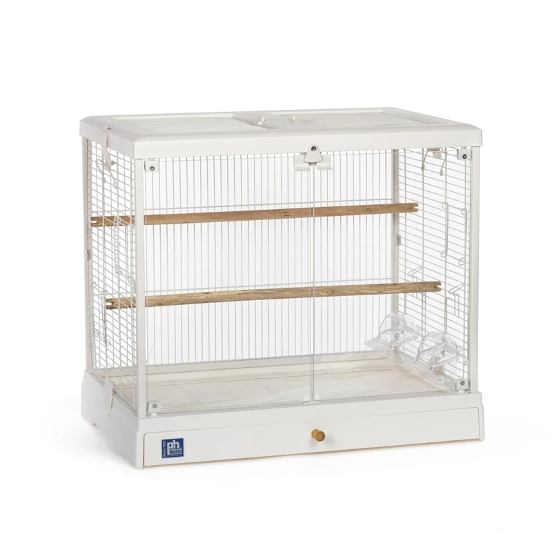 Prevue Pet Products Crystal Palace Luxe Glass Birdcage with Double Glass Doors and Removable Tray