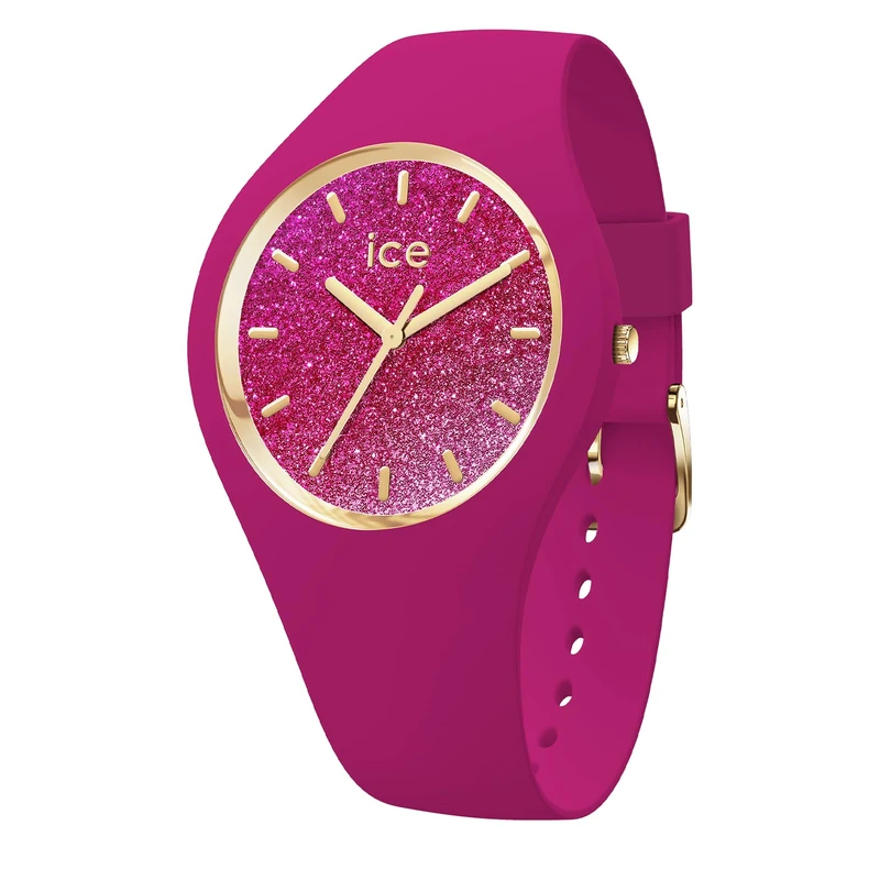 ICE-WATCH - ICE Glitter Fuschia Pink - Women's Wristwatch with Plastic Strap - 022575 (Small +)