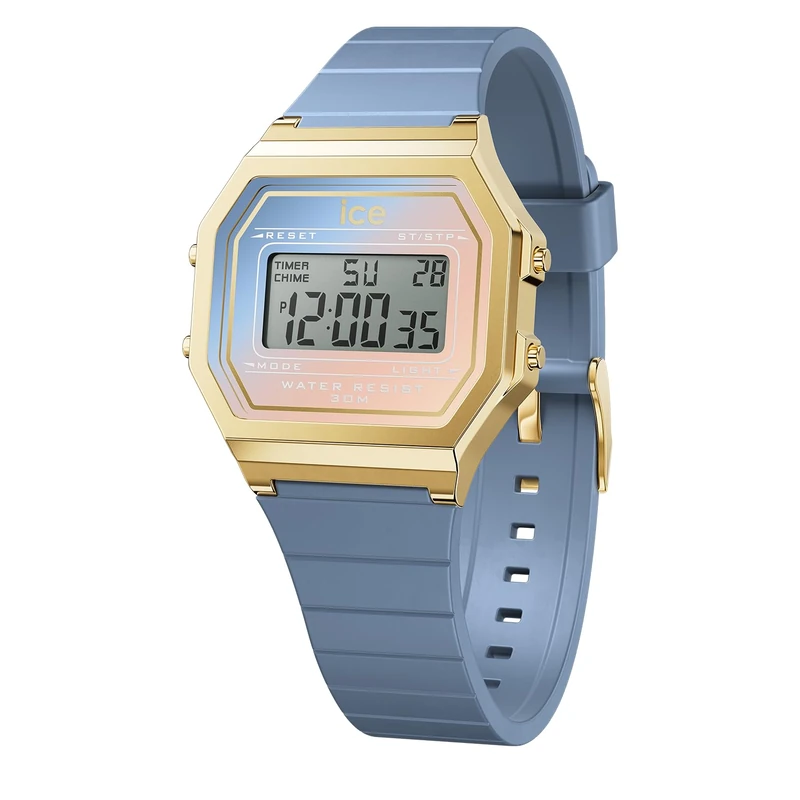 ICE-WATCH - ICE Digit Retro Blue Majestic - Women's Wristwatch with Plastic Strap - 022717 (Small) - Image 1