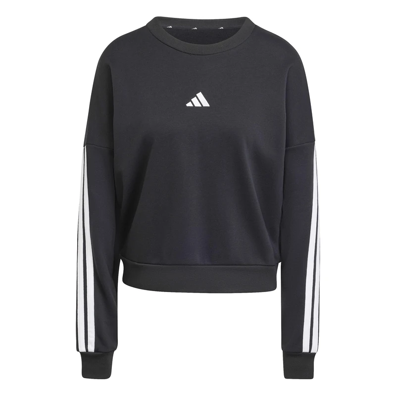 adidas Women's Essentials 3-Stripes French Terry Sweatshirt, black/white, XXL