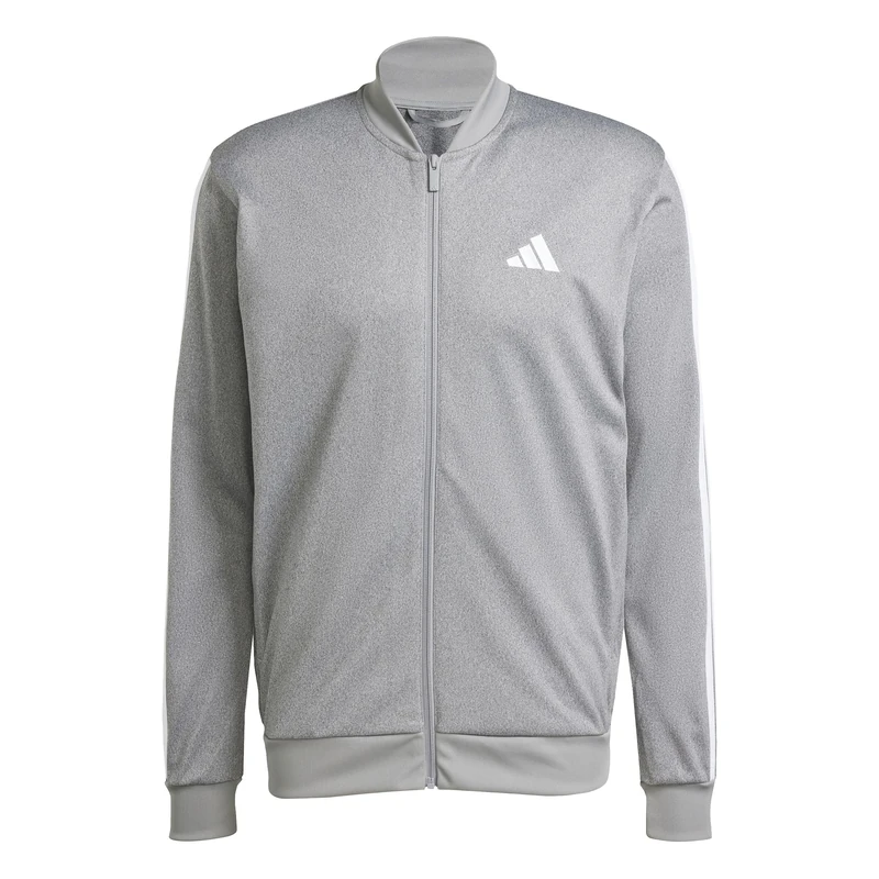 adidas Men's TRICOT REGULAR FIT TRACK TOP MELANGE, black melange, M