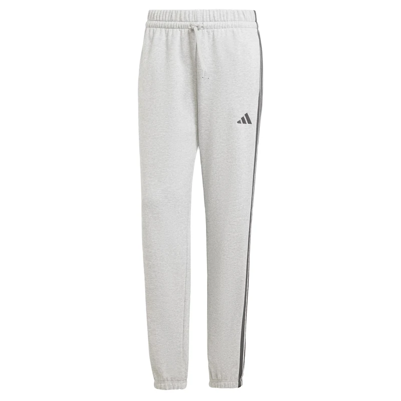 adidas Women's Essentials 3-Stripes French Terry Cuffed Pants, Medium Grey Heather/Black, XXS - Image 1