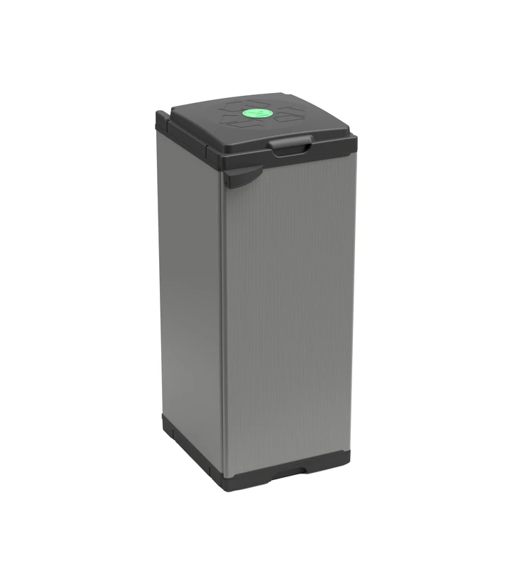 Adventa: Mobile Mono Bag Holder for Separated Recycling in Plastic, Easy to Assemble, Modular System, Suitable for 80-110 L Bags, Durable, Indoor and Outdoor Environments, 34L x 38D x 87H cm