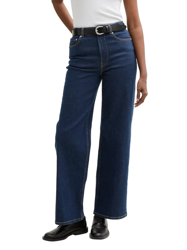 TOM TAILOR Denim Women's Denim Wide Leg Jeans, 10114 Clean Dark Stone Blue Denim, M - Image 1