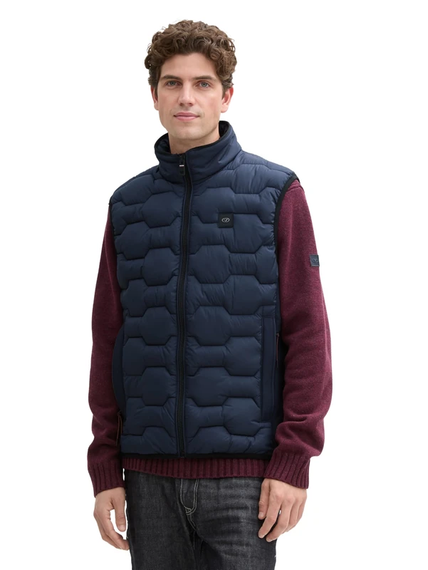 TOM TAILOR 1044088 Men's Vest, 10668 - Sky Captain Blue, M - Image 1