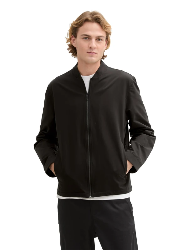 TOM TAILOR Denim Men's 1043487 Jacket, 29999-Black, S