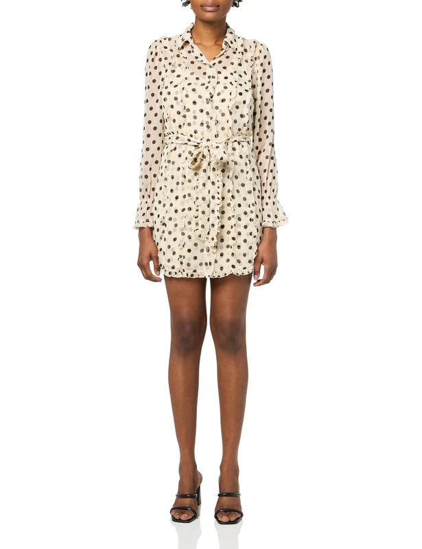Cinq a Sept Women's Polka Dot Estelle Dress - Gardenia/Black Size 16